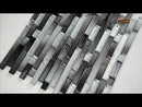 Akaya Nero Interlocking 11.75" x 12" Glass Mesh-Mounted Mosaic Tile Pattern-MSI Collection