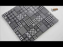 Tetris Nero Encaustic 11.81"x11.81" Honed Marble Mesh-Mounted Mosaic Tile Pattern - MSI Collection