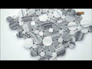 Alaska Gray River Stone 12" x 12" Polished Marble Mesh-Mounted Mosaic Tile Pattern-MSI Collection
