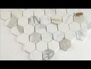 Calacatta Gold 12" x 12" Polished Marble Mesh-Mounted Mosaic Tile 2" Hexagon-MSI Collection