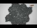 Sliced Pebble Coal 11.81" x 11.81" Tumbled Marble Mesh-Mounted Mosaic Tile Pattern-MSI Collection