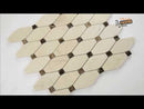 Valencia Blend Elongated Octagon 11.81" x 13.4" Polished Marble Mesh-Mounted Mosaic Tile Pattern- MSI Collection