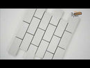 Aria Ice 12"x12" Polished Porcelain Mesh-Mounted Mosaic Tile 2"x4"- MSI Collection