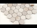 Honeycomb 11.75" x 12" Natural Marble Mesh-Mounted Mosaic Floor and Wall Tile 2" Hexagon-MSI Collection