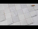 Greecian White Arabesque 12" x 12" Polished Marble Mosaic Floor and Wall Tile Pattern-MSI Collection