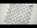 Carrara White Basket Weave 12.2"x12.2" Polished Marble Mesh-Mounted Mosaic Tile Pattern - MSI Collection