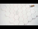 Bianco Dolomite Hexagon 11.75" x 12" Polished Marble Mesh-Mounted Mosaic Tile 2" Hexagon-MSI Collection