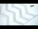 Bianco Dolomite Chevron 12" x 12" Polished Marble Mesh-Mounted Mosaic Tile Pattern-MSI Collection