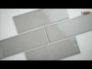 Dove gray handcrafted 4x12 glossy ceramic gray subway tile SMOT-PT-DG412 product shot profile view