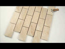 Aria Oro 12"x12" Polished Porcelain Mesh-Mounted Mosaic Tile 2"x4" - MSI Collection