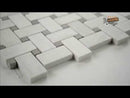 Angora Basketweave 12" x 12" Polished Marble Mesh-Mounted Mosaic Tile Pattern - MSI Collection
