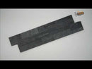 Midnight Ash Veneer Peel and Stick 6" x 22" Honed Slate Wall Tile-MSI Collection