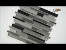 Metro Gris Interlocking 12"x12" Glass Stone Mesh-Mounted Mosaic Tile Pattern - MSI Collection