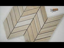 Havenwood Beige Chevron 12"x15" Glazed Porcelain Mesh-Mounted Mosaic Tile - MSI Collection