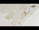 Calacatta Gold 12" x 12" Polished Marble Mesh-Mounted Mosaic Tile 2" x 4"-MSI Collection