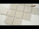 Portico Pearl Arabesque 10.83" x 15.5" Glossy Ceramic Mesh-Mounted Mosaic Tile Pattern-MSI Collection
