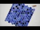 Hawaiian Blue 11.81"x11.81" Glass Mesh-Mounted Mosaic Tile - MSI Collection