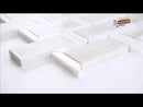 Angora Framework 12" x 12" Polished Marble Mesh-Mounted Mosaic Tile 2" x 4"- MSI Collection