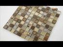 Manhattan Blend 12" x 12" Glass and Metal Mesh-Mounted Mosaic Wall Tile Pattern-MSI Collection