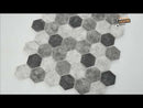 Urban Tapestry 11.02" x 12.76" Glass Mesh-Mounted Mosaic Tile 2" Hexagon-MSI Collection