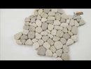 Travertine Blend River Rock 11.42" x 11.42" Tumbled Marble Mesh-Mounted Mosaic Tile Pattern-MSI Collection