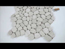 White Oak River Rock 11.42" x 11.42" Tumbled Marble Mesh-Mounted Mosaic Tile Pattern-MSI Collection