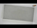 Dove gray handcrafted 3x6 glossy ceramic gray subway tile SMOT-PT-DG36 product shot profile view