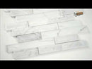 Blocki Blanco Interlocking 11.61" x 12.2" Glass Stone Mesh-Mounted Mosaic Tile Pattern-MSI Collection