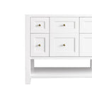 James Martin Breckenridge 72" Double Bathroom Vanity, Bright White