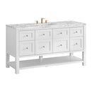 James Martin Breckenridge 60" Single Bathroom Vanity, Bright White