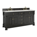 James Martin Brookfield 72" Double Bathroom Vanity, Black Onyx