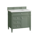 James Martin Brittany 36" Single Bathroom Vanity, Smokey Celadon