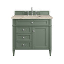 James Martin Brittany 36" Single Bathroom Vanity, Smokey Celadon