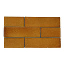 Earthy Amber Glossy Thin Brick Tiles 2 1/8x7 1/2