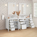 James Martin Brittany 84" Double Bathroom Vanity, Bright White