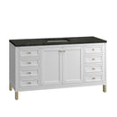 James Martin Chicago 60" Single Bathroom Vanity, Glossy White