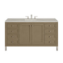 James Martin Chicago 60" Single Bathroom Vanity, Walnut Whisper