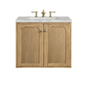 James Martin Laurent 30" Dual Mount Single Bathroom Vanity, Light Natural Oak