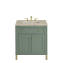 James Martin Chicago 30" Single Bathroom Vanity, Smokey Celadon