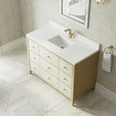 James Martin Celeste 48" Single Bathroom Vanity, Sunwashed Oak with Embossed Shagreen Drawer Fronts