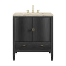 James Martin Myrrin 30" Single Bathroom Vanity, Carbon Oak