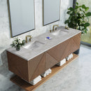 James Martin Marcello 72" Floating Double Bathroom Vanity, Chestnut
