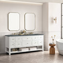 James Martin Breckenridge 72" Double Bathroom Vanity, Bright White