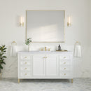James Martin Chicago 60" Single Bathroom Vanity, Glossy White