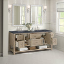 James Martin Breckenridge 72" Double Bathroom Vanity, Whitewashed Oak
