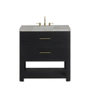 James Martin Lucian 36" Single Bathroom Vanity, Carbon Oak