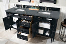 James Martin Brittany 72" Double Bathroom Vanity, Black Onyx