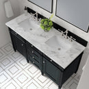 James Martin Brittany 60" Double Bathroom Vanity, Black Onyx