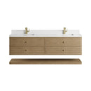 James Martin Allamari 72" Floating Double Bathroom Vanity, Dune Mist