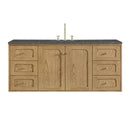 James Martin Laurent 60" Dual Mount Single Bathroom Vanity, Light Natural Oak